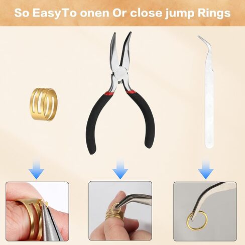 4 Pack Jewelry Making Pliers Tools Set, Jewelry Pliers with Needle Nose Pliers, Round Nose Pliers, Bent Nose Pliers, Wire Jewelry Pliers for Jewelry Craft Making Repair Supplies in Kuwait