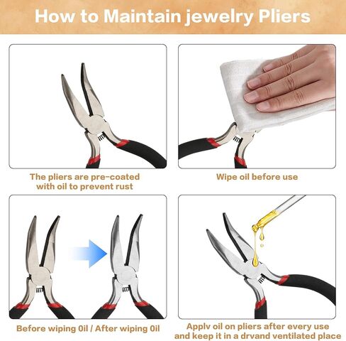 4 Pack Jewelry Making Pliers Tools Set, Jewelry Pliers with Needle Nose Pliers, Round Nose Pliers, Bent Nose Pliers, Wire Jewelry Pliers for Jewelry Craft Making Repair Supplies in Kuwait