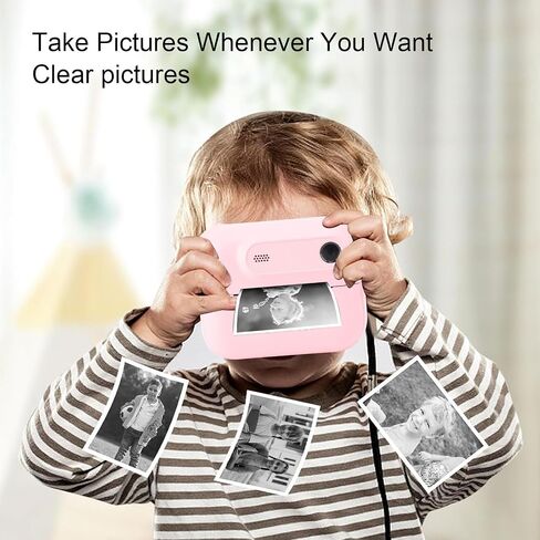 Kids Camera Instant Print, 48MP 1080P HD Portable Toddlers Camera with MP3 Game Functions, Kids Digital Camera Toys Built in Frames & Filters for Christmas Birthday Gifts (Green) in Saudi Arabia