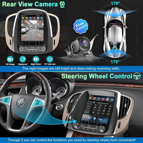 Car Radio for Buick Lacrosse 2009 2010 2011 2012 مع Carplay Android Auto و Radio GPS Severigation ، كاميرا عكسية 9.7 بوصة. in Kuwait