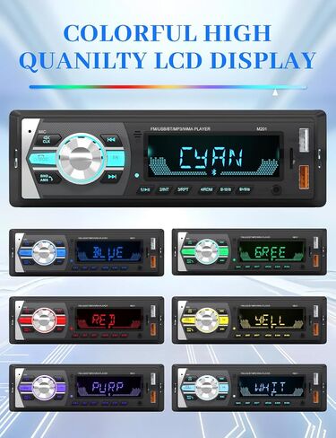 راديو Bluetooth واحد ، جهاز استقبال ستيريو السيارة ونظام الصوت | منافذ USB مزدوجة/FM/AUX/MP3/SD/EQ | ملاءمة عالمية لسيارات سيارات سيارات الدفع الرباعي in Kuwait