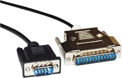 RS232 D-SUB 9 PIN DB9 ذكر إلى DB25 محول كابل الاتصالات التسلسلية ملائمة لـ NT631C إلى AB Micrologix 1000 1100 1200 1400 1500 PLC (1.8M) in Kuwait