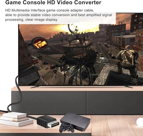 PS1/PS2 إلى Cable HDMI ، 39.3 بوصة PS1 PS2 إلى كبل الارتباط HD ، كابل HDMI للحصول على وحدة التحكم PS2 PS1 ، المكونات واللعب ، سلك فيديو وحدة وحدة التحكم ، متوافق مع PS1 PS2 in Kuwait