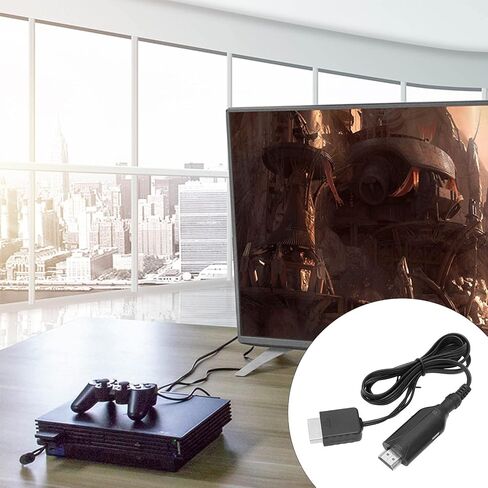 PS1/PS2 إلى Cable HDMI ، 39.3 بوصة PS1 PS2 إلى كبل الارتباط HD ، كابل HDMI للحصول على وحدة التحكم PS2 PS1 ، المكونات واللعب ، سلك فيديو وحدة وحدة التحكم ، متوافق مع PS1 PS2 in Kuwait