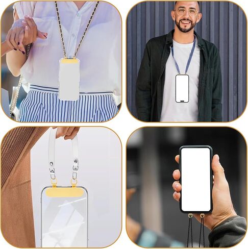 2 PCS 2 Way Metal Phone Tether Table تم ترقيته مزدوج ثقب حلبة الهاتف المحمول الحبل الخلفي تصحيح هواتف عالمية موصل حزام مع حلقات الربيع سحر الهاتف هواتف استبدال حزام استبدال in Saudi Arabia