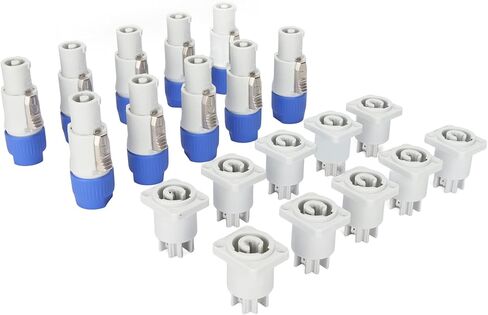 3 Pin AC Male and Female Head Connectors, Plug and Play Speaker Power Adapter, Output Jack for Beam Light Stage Light Power (Output) in Saudi Arabia