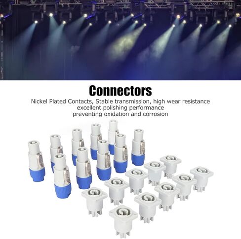 3 Pin AC Male and Female Head Connectors, Plug and Play Speaker Power Adapter, Output Jack for Beam Light Stage Light Power (Output) in Saudi Arabia