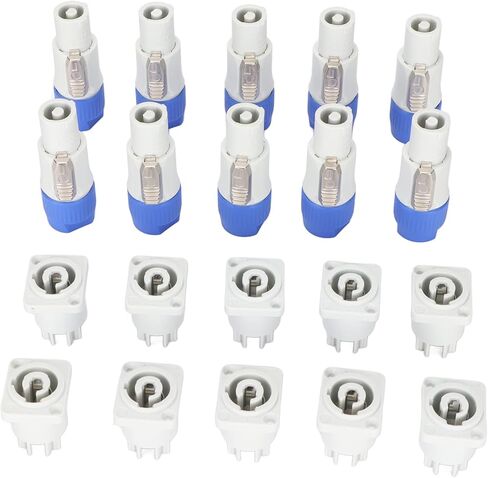 3 Pin AC Male and Female Head Connectors, Plug and Play Speaker Power Adapter, Output Jack for Beam Light Stage Light Power (Output) in Saudi Arabia