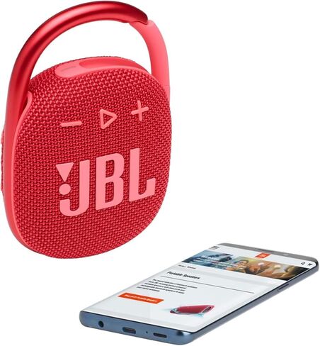 مقطع JBL 4 مكبر صوت بلوتوث المحمول - IP67 مقاوم للماء ، مقاوم للغبار ، 10 ساعات وقت اللعب ، carabiner متكامل ، تصميم فائق المحمول ، نمط غامق ، صوت ريتش برو ، يشمل الحقيبة in Kuwait