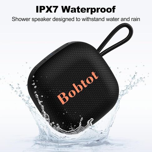 مكبرات صوت بلوتوث محمولة بوتوت ، مكبر صوت ميني مائي IPX7 اللاسلكي مع وقت تشغيل 16 ساعة ، صوت استريو بصوت عالٍ ، TWS ، ميكروفون مدمج ، صغير الحجم مع الحبل ، الأسود in Kuwait