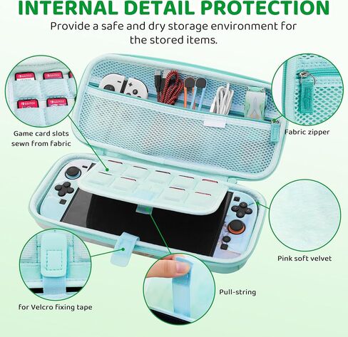 FUNDIARY Travel Carrying Case for Nintendo Switch 2 with Purple Marble Design, Cute Accessories with Portable Storage Bag, Dockable Protective Cover, Screen Protector, Shoulder Strap and 2 Thumb Caps in Kuwait