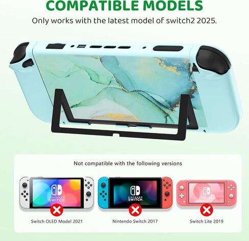 FUNDIARY Travel Carrying Case for Nintendo Switch 2 with Purple Marble Design, Cute Accessories with Portable Storage Bag, Dockable Protective Cover, Screen Protector, Shoulder Strap and 2 Thumb Caps in Kuwait