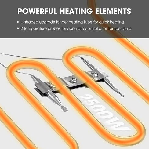 WeChef Commercial Electric Deep Fryer 12L 2500W Single Removable Basket Stainless Steel Electric Countertop Fryer for Commercial Use Snack Stand Food Truck in Kuwait