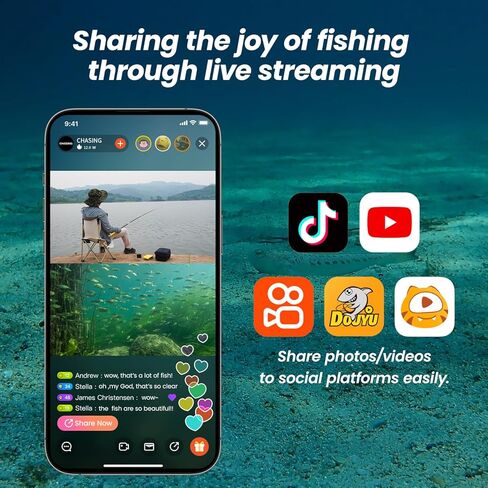 طقم كاميرا صيد الأسماك تحت الماء Canfish CF1 ، 1080 بكسل مكتشف أسماك الفيديو المحمولة 1080 بكال in Saudi Arabia