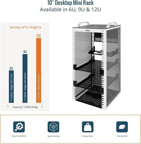 Tecmojo 12U 10 inch Mini Server Rack & 2 Pack 1U Blank Patch Panel in Saudi Arabia