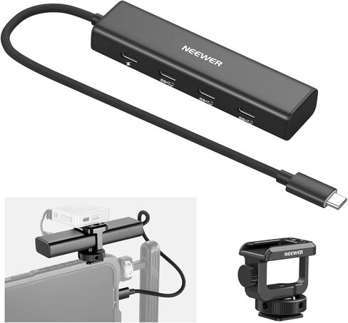 Neewer USB C Hub Dock مع محول الأحذية البارد ، 4 في 1 Dongle متعددة المحول مع 3x USB C Port 3.1 Gen2 & 1x 100W PD ، 10 جيجابت في الثانية متوافقة مع iPhone 16 15 iPad Mac Android PC Laptop ، PS020E in Kuwait