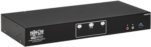 TRIPP LITE HDMI KVM SWITCH 2 مراقبين 2 أجهزة كمبيوتر ، مراقبة مزدوجة مفتاح KVM ، UHD 4K@60Hz فيديو ، منفذين USB 3.2 GEN 1 ، ضمان لمدة 3 سنوات (B006-HD2UA2) in Kuwait