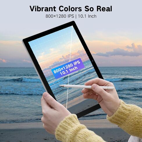 Android Tablet, 10.1" Android 14 Tablet with Octa-Core CPU, 12GB RAM+64GB ROM (2TB Expand), 8H Battery, 1280 * 800 IPS HD Touchscreen, Dual Camera, WiFi 6, BT5.0 Tablets for Adult in Saudi Arabia