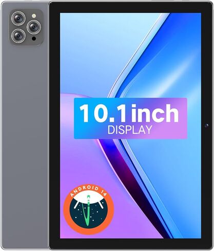 Android Tablet, 10.1" Android 14 Tablet with Octa-Core CPU, 12GB RAM+64GB ROM (2TB Expand), 8H Battery, 1280 * 800 IPS HD Touchscreen, Dual Camera, WiFi 6, BT5.0 Tablets for Adult in Saudi Arabia