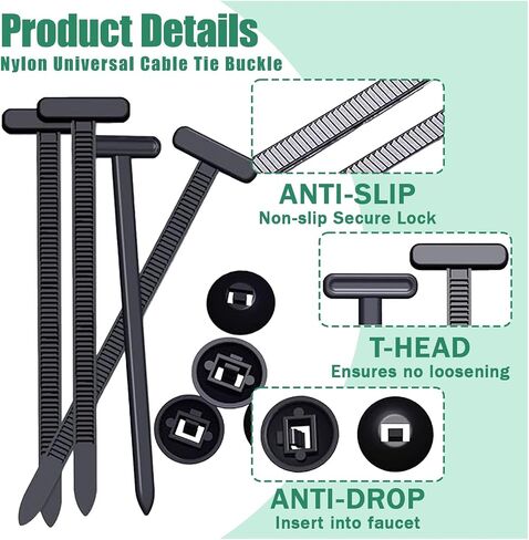 160 PCS Nylon Cable Cable Cable Buckle ، قفل ذاتي النايلون الثقيل مع أسنان على الوجهين ، قوة شد عالية وتصميم مقاوم للأشعة فوق البنفسجية للاستخدام الداخلي/الخارجي (أسود) in Saudi Arabia