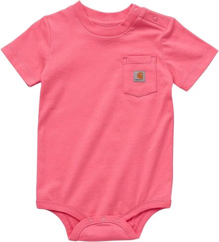 Carhartt Baby Short-Sleeve Bodysuit Pocket T-Shirt Onesie, Caviar Black, 9 Months in Saudi Arabia
