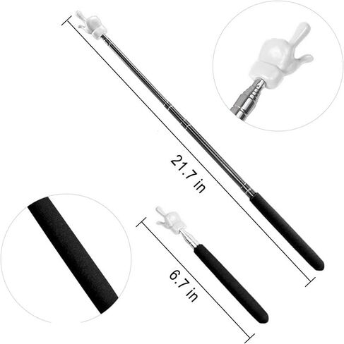 Retractable Finger Pointing Stick,Finger Pointers for Reading,Black in Saudi Arabia