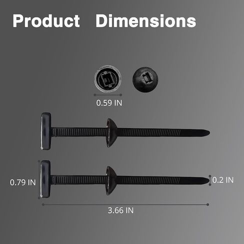 100PCS Nylon Universal Cable Tie Buckle, Multifunctional T Zip Tie Rivets Zip Button for Car Daily Repair in Saudi Arabia