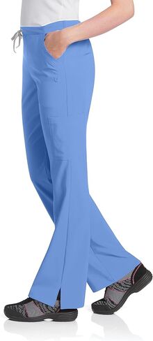Urbane Women's Petite Drawstring Elastic Cargo Scrub Pant, Navy, Medium in Saudi Arabia