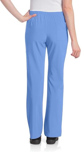 Urbane Women's Petite Drawstring Elastic Cargo Scrub Pant, Navy, Medium in Saudi Arabia