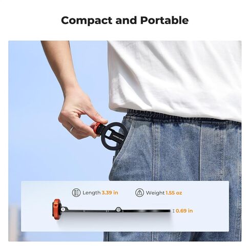 K & F Concept Magnetic Metal Phone Mount مع حبل أحذية بارد ، محول حامل هاتف قابل للتعديل قابل للتعديل متوافق مع iPhone 16/15/14/13 ، مراقبة الكاميرا ، ثلاثيات ، مثبتات in Kuwait