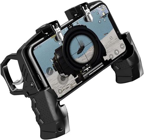 Mobile Game Controller for PUBG Mobile Controller L1R1 Mobile Game Trigger Joystick Gamepad for All 6.5" or Less iOS & Android Phones in Saudi Arabia