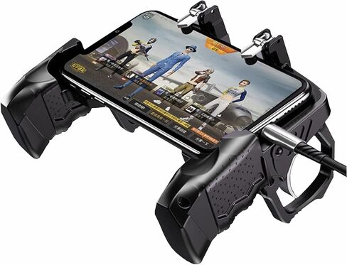 Mobile Game Controller for PUBG Mobile Controller L1R1 Mobile Game Trigger Joystick Gamepad for All 6.5" or Less iOS & Android Phones in Saudi Arabia