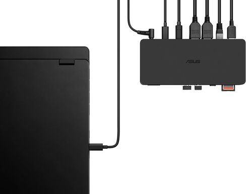 ASUS Triple 4K Thunderbolt 4 Dock DC500: Black, Thunderbolt 4, Ethernet, HDMI, Compatible with Expertbook in Saudi Arabia