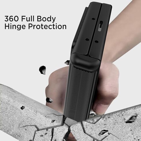 Miimall for Samsung Galaxy Z Fold 7 Case with Slide Camera Cover & Hinge Protection, Adjustable Kickstand & Built-in Screen Protector, Slim Full Body Cover for Galaxy Z Fold7 Phone Case 2025, Black in Saudi Arabia