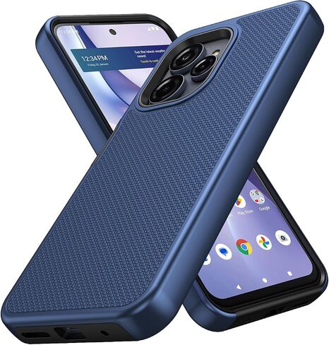 for Blu View Speed Ultra 5G Case with Screen Protector,Slim Lightweight Dual Layer Heavy Duty Protection Rugged Military Grade Shockproof Protective Phone Case for Blu Speed Ultra B1660V Blue in Saudi Arabia