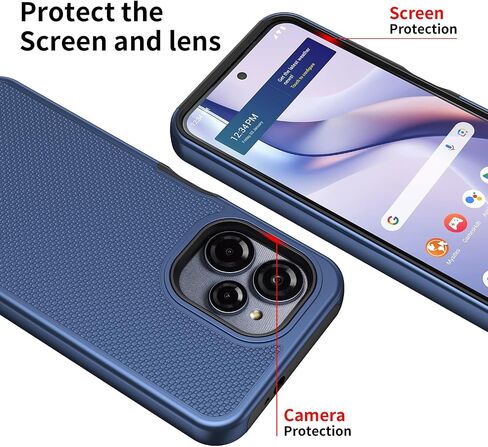 for Blu View Speed Ultra 5G Case with Screen Protector,Slim Lightweight Dual Layer Heavy Duty Protection Rugged Military Grade Shockproof Protective Phone Case for Blu Speed Ultra B1660V Blue in Saudi Arabia
