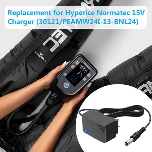 15 فولت شاحن لـ Hyperice Normatec 3 ، 2.0 ، 2.0 Pro Leg ، Models 30121 ، 60000-001-03 ، 60030-001-03 ، 60010-001-00 استبدال جهاز تدليك استعادة النبض (6.5 قدم) in Saudi Arabia