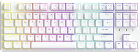 IROK FE87/104 RGB Mechanical Keyboard, Hot Swappable Gaming Keyboard, Customizable Backlit, Magnet Upper Cover Type-C Wired Keyboard for Mac Windows-White/Brown Switch in Saudi Arabia