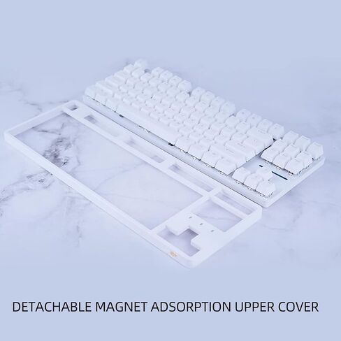 IROK FE87/104 RGB Mechanical Keyboard, Hot Swappable Gaming Keyboard, Customizable Backlit, Magnet Upper Cover Type-C Wired Keyboard for Mac Windows-White/Brown Switch in Saudi Arabia