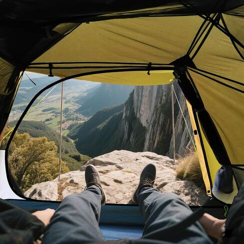 ThreeBears 4-Person Backpacking Tent Shelter, 3000mm Waterproof, Easy Setup, Spacious for Family Outdoor Adventures, Hiking, and Camping Trips in Kuwait