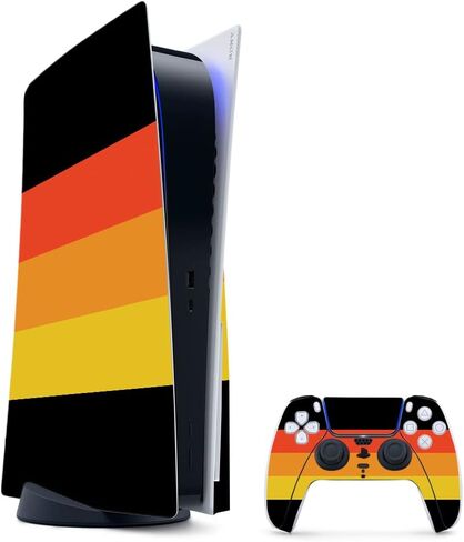 Mighty Skins Compatible with PS5 / Playstation 5 Bundle - Striped | Protective Viny wrap | Easy to Apply and Change Style | Made in The USA in Saudi Arabia