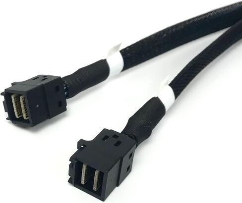 SlimSAS 8i SFF-8654 | 2X Mini SAS SFF-8643 Tri-Mode Cable - 50CM in Saudi Arabia