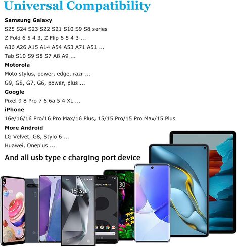USB Type C Charger Cable Fast Charging Cord Compatible with Google Pixel 8, 7, 6, 5, 4, 3a, 3a XL, 3 XL, Pixel 3, Pixel 2 XL, Pixel 2, Pixel C, Samsung S10 S9 S8 (Blue/Green/Purple, 6 feet, 3 Pack) in Kuwait