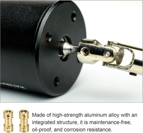 Rebower وصلة توصيل صلبة من النحاس موصل موصل ملحقات المحرك [للطابعة ثلاثية الأبعاد] -2 مم إلى 3.17 مم تتحمل L20 x D9/ذهبي in Kuwait