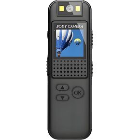 Lancoon 1080p Mini Body Camera يمكن ارتداؤها مع مقطع مغناطيسي 180 درجة عدسة دوارة 128 جيجا بايت الدعم 7H تسجيل LED مصابيح LED لتلبية النشاط في الهواء الطلق للدراجة in Kuwait