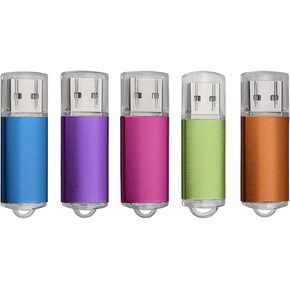 USB Flash Drives 32GB 5Pack Thumb Drive Memory Stick Pendrive with Led Light for Storage Backup Multicolors in Saudi Arabia
