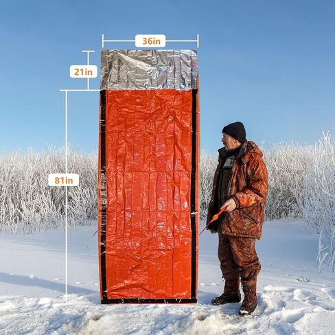 أكياس النوم في حالات الطوارئ - Mylar Thermal Survival Bivy Sack للتخييم في الهواء الطلق والمشي لمسافات طويلة والإسعافات الأولية in Saudi Arabia