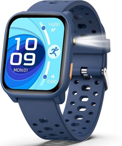 Watch Smart Watch مع 12 ألعاب ألغاز ، 1.83 بوصة متتبع اللياقة البدنية شاهد معدل نوم ضربات نوم ، عداد الخطى ، المنبه ، المصباح ، هدية للفتيات من 6 إلى 12 عامًا in Kuwait