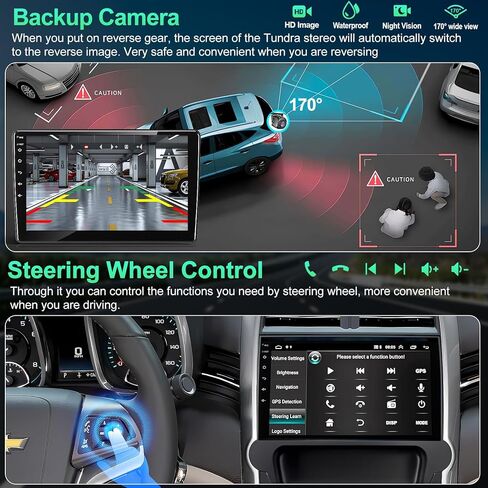 4G+64G Andorid 13 Car Radio for Chevrolet Chevy Malibu 2011 2012 2013 2014 ، 9 '' HD Touch Screen Car Stereo Radio with Wireless Carplay & Android Auto ، GPS Navigation Head ، Counering Wheel Control in Kuwait
