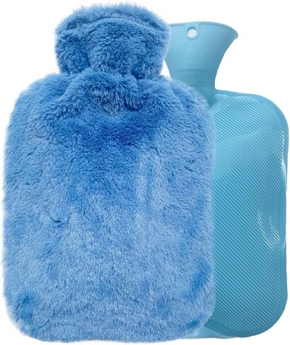 Hot Water Bottle for Feet, Foot Warmer Hot Water Bag for Pain Relief, 2 Liter Rubber Hot Water Bottle Foot Warmer Adult, Cold Feet Warming Soft Foot Warmer Pads in Kuwait